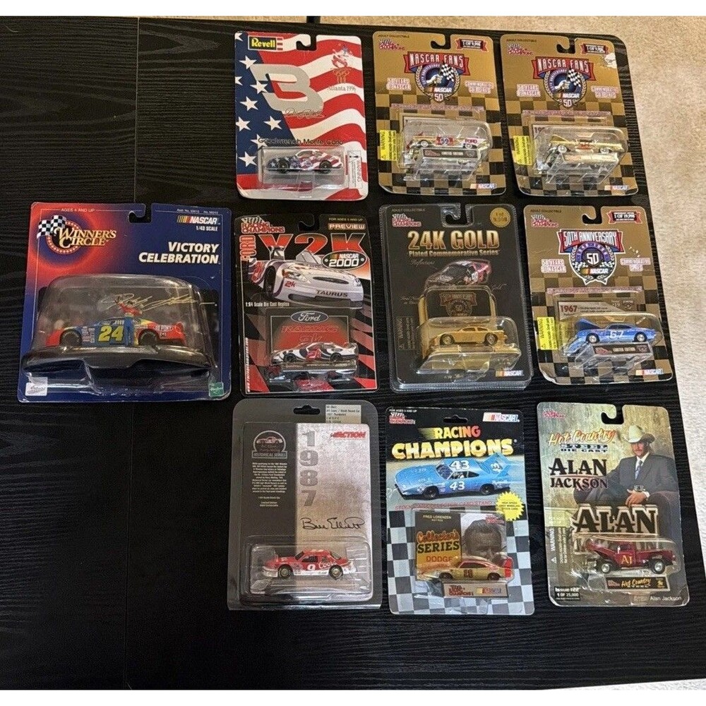 Vintage NASCAR Diecast Lot of 10 NIB 1:64 1:43 Racing Champions Winners Circle